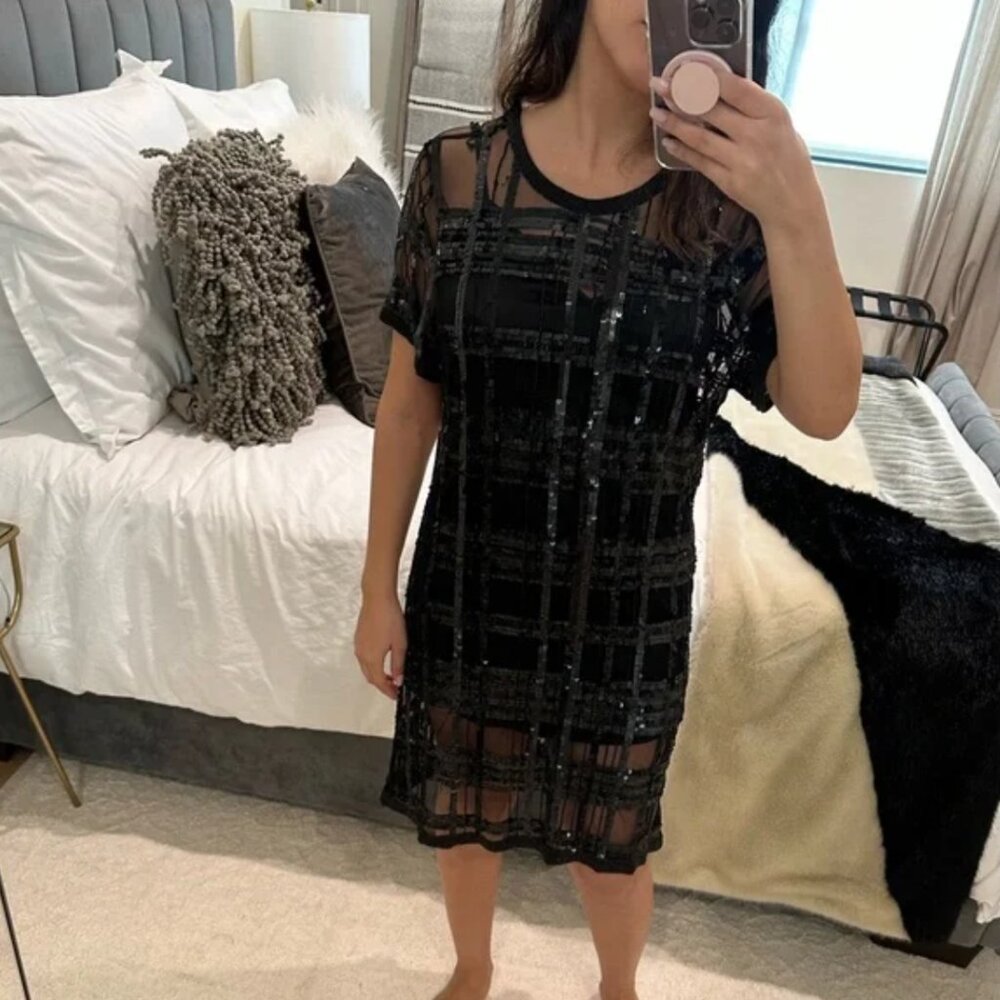 Parker Grayson Black Sequin Dress